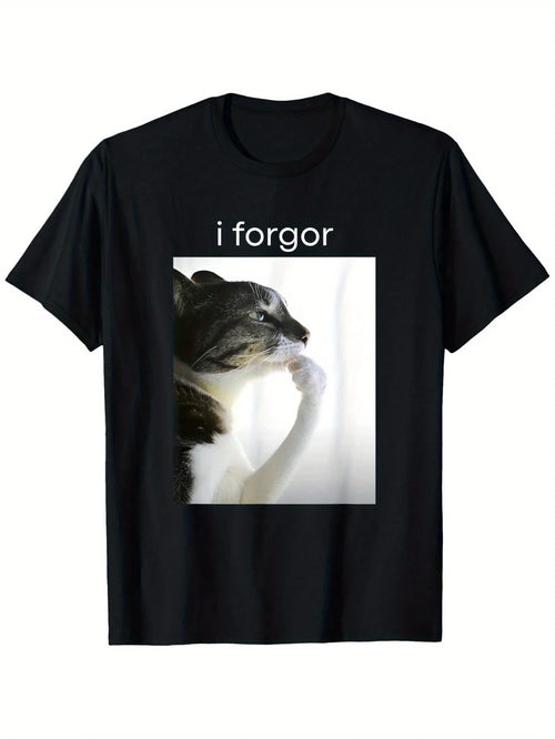 Cat Meme "I Forgor" T-Shirt