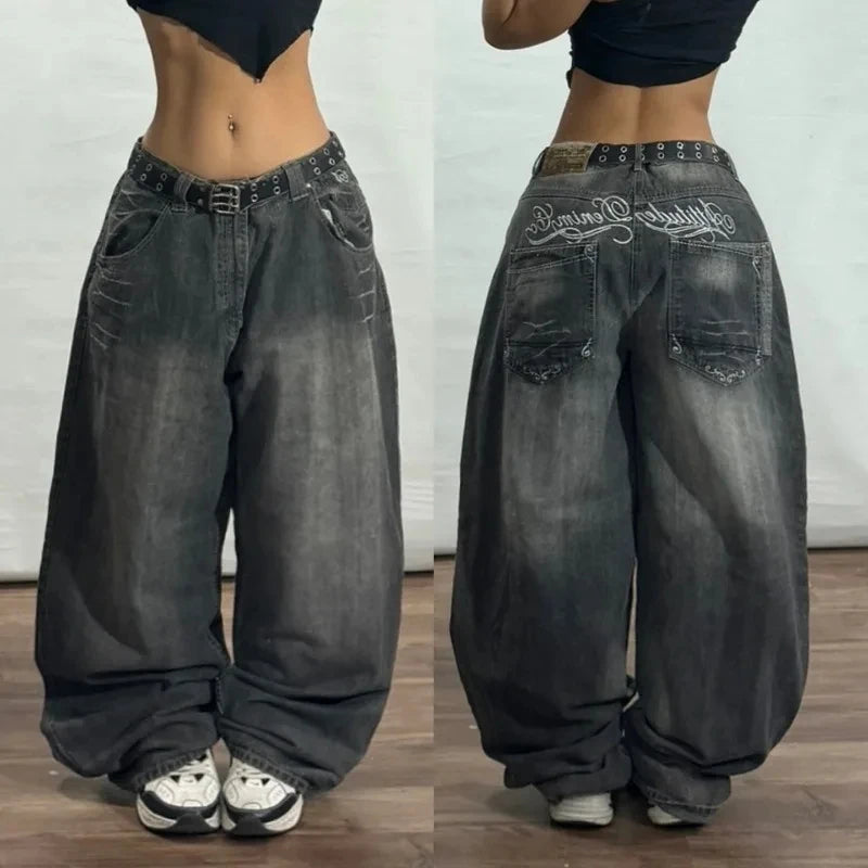 Y2K Cross Baggy Jeans