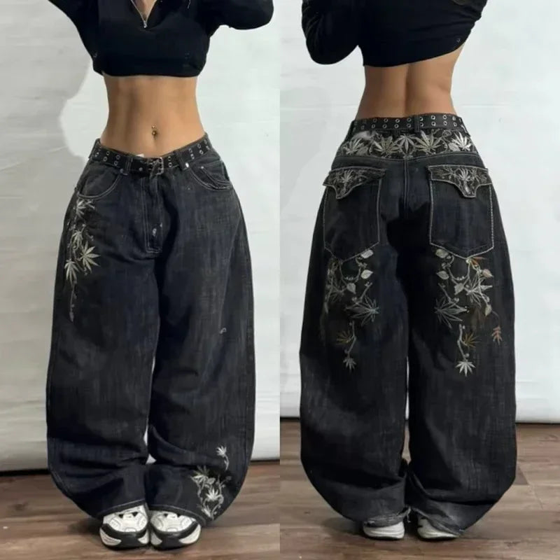 Y2K Cross Baggy Jeans