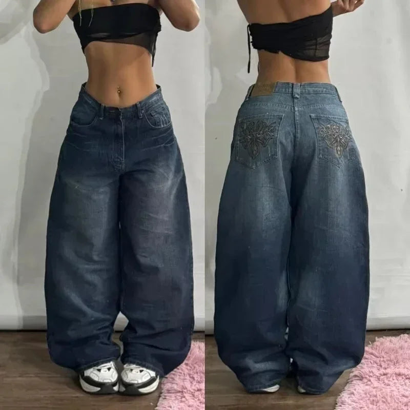 Y2K Cross Baggy Jeans