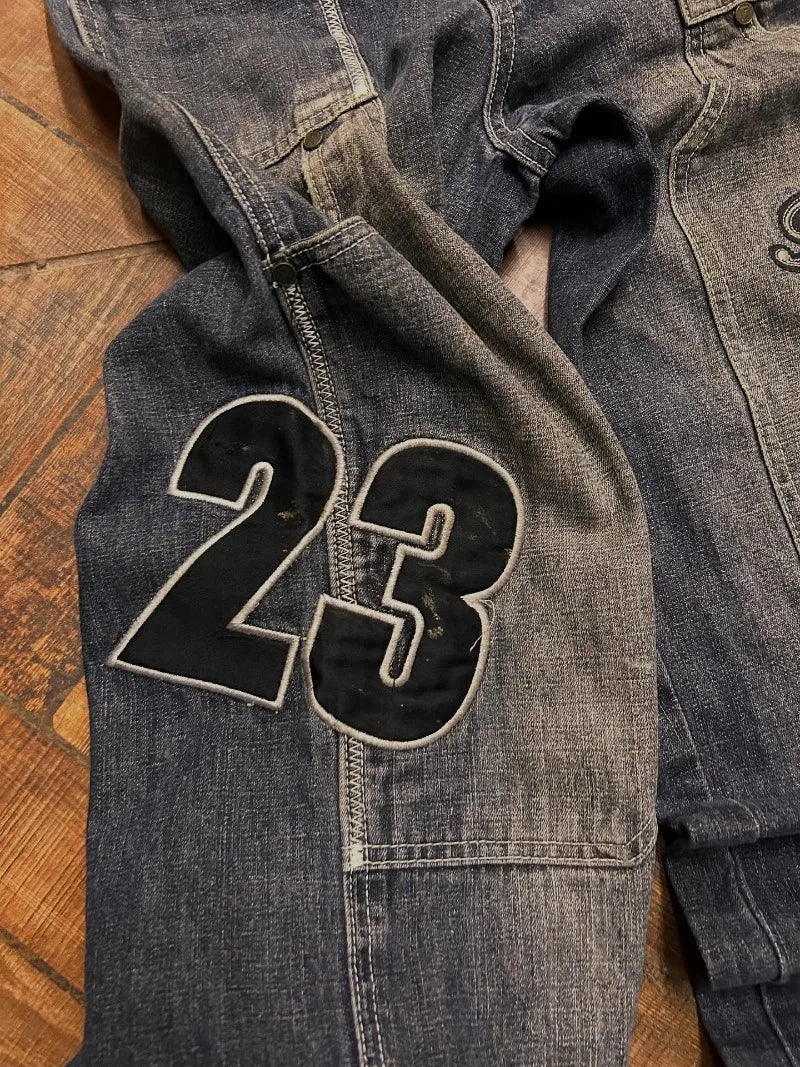 Y2k streetwear 23 baggy jeans