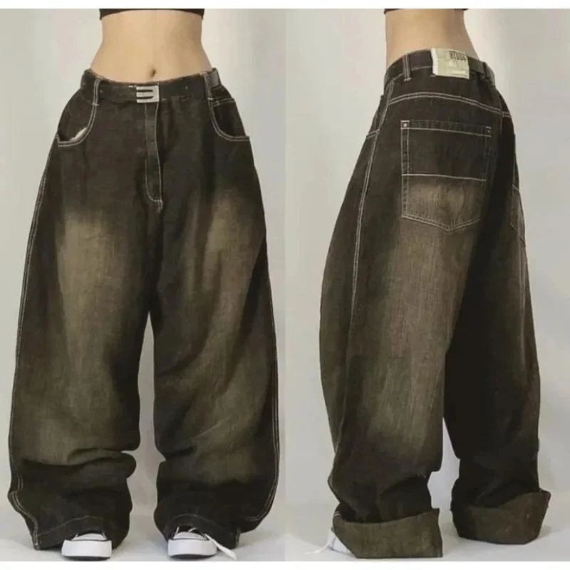 Y2K Cross Baggy Jeans