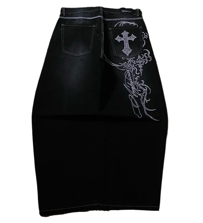 Y2K Cross Baggy Jeans