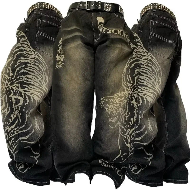 Y2K Cross Baggy Jeans