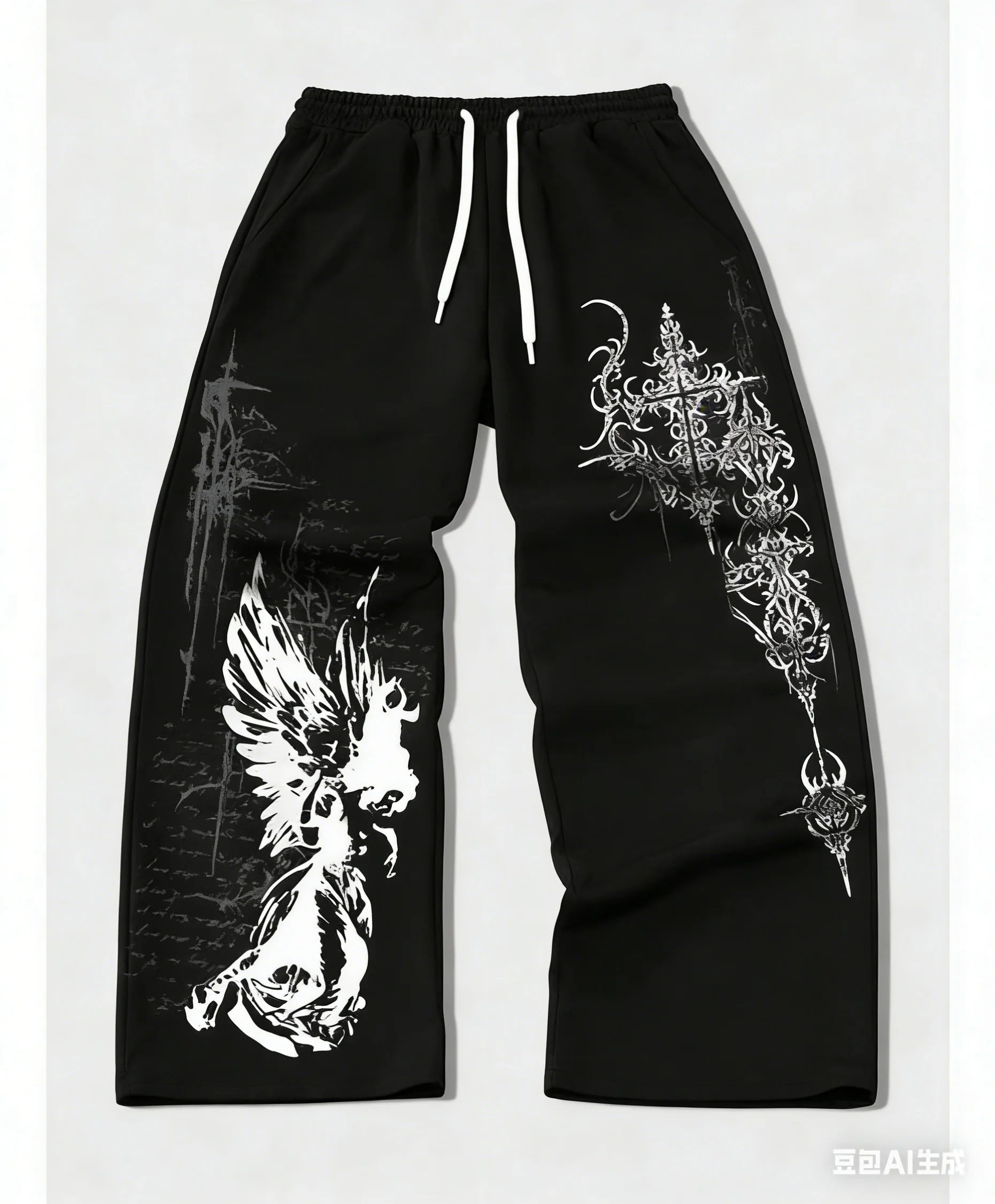 Y2K Gothic Angel baggy pants